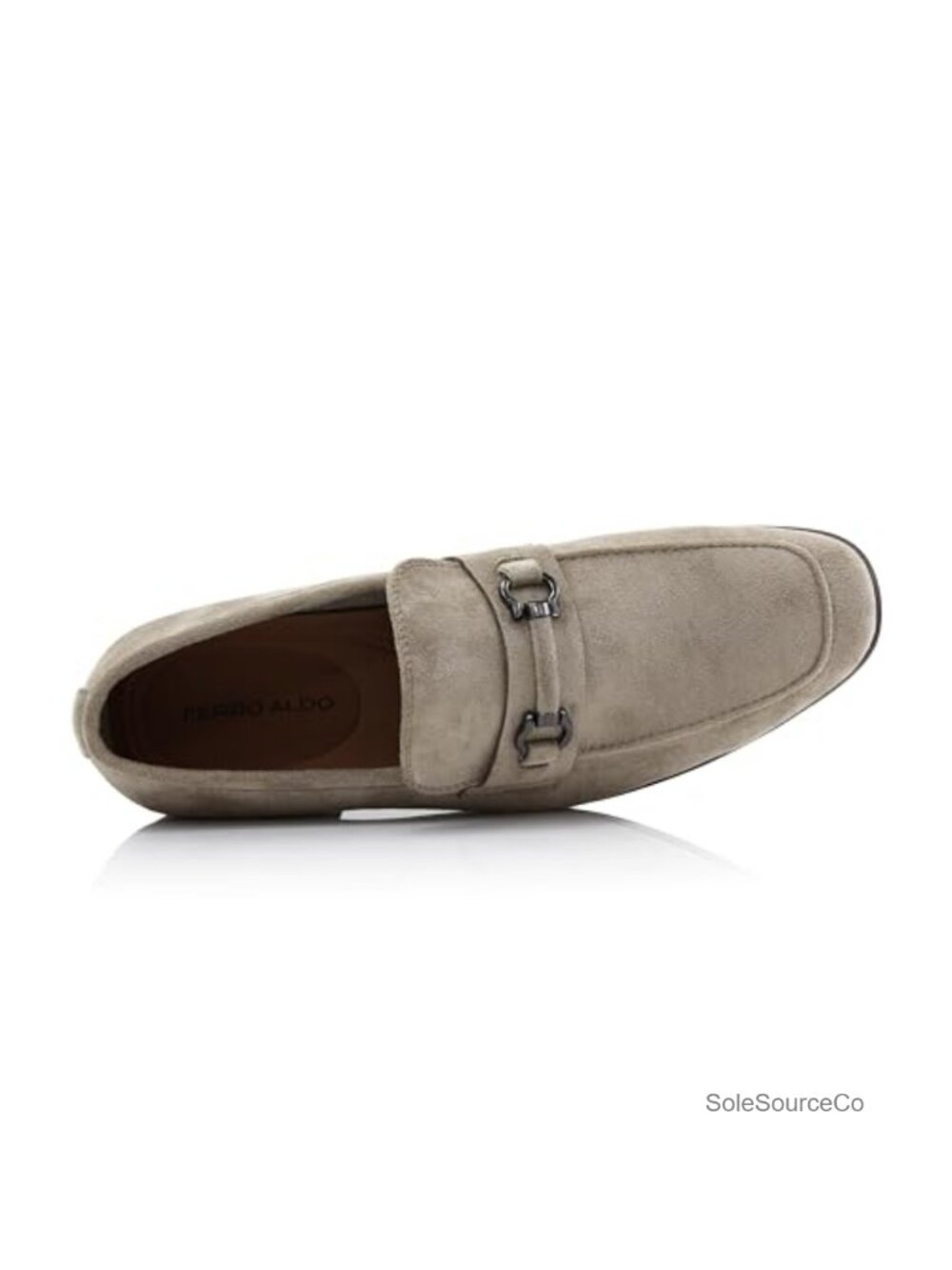 Classic Moc Toe Loafers with Horsebit Buckle - Vegan Suede Slip On Dress Shoes - Picture 4 of 6